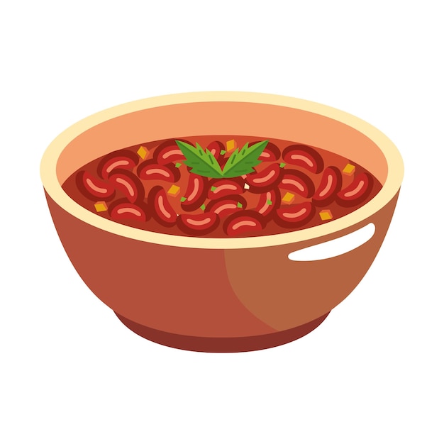 Vector gratuito comida mexicana pozole