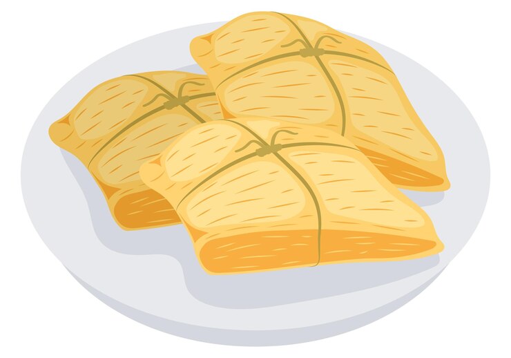 Vector gratuito comida mexicana tamales
