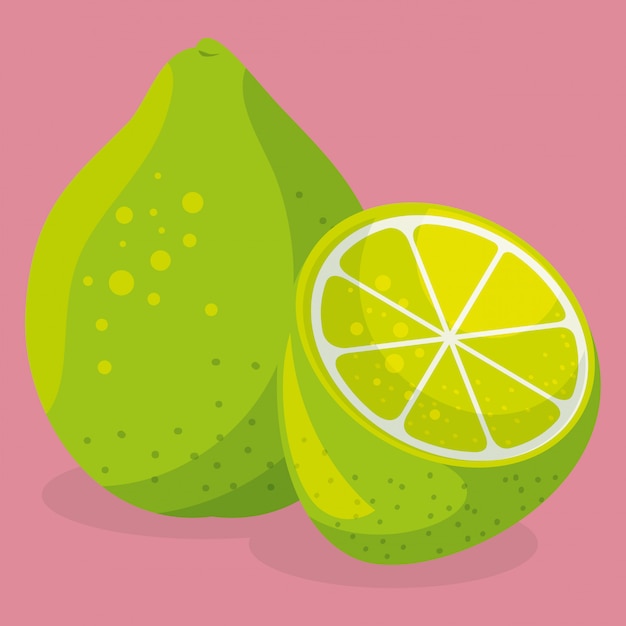 Vector gratuito comida saludable de fruta de limón fresco