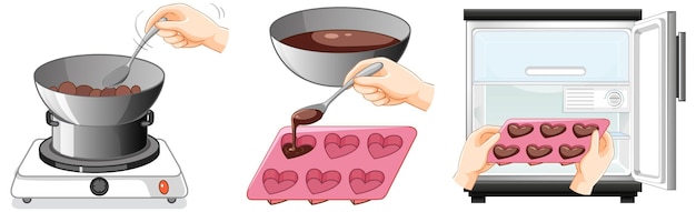 Cómo hacer pasos de chocolate