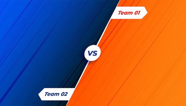Competencia versus fondo en tono naranja y azul