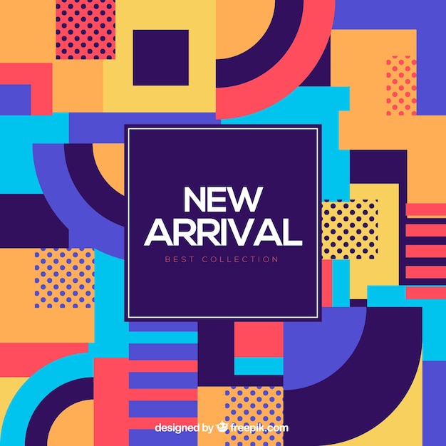 Composición abstracta de nueva temporada con diseño plano