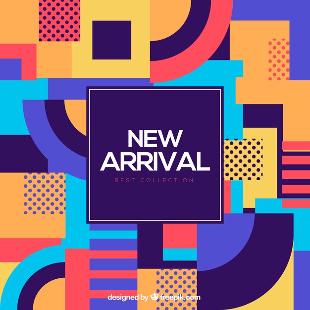 Composición abstracta de nueva temporada con diseño plano