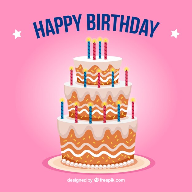 Composición adorable de cumpleaños con estilo moderno