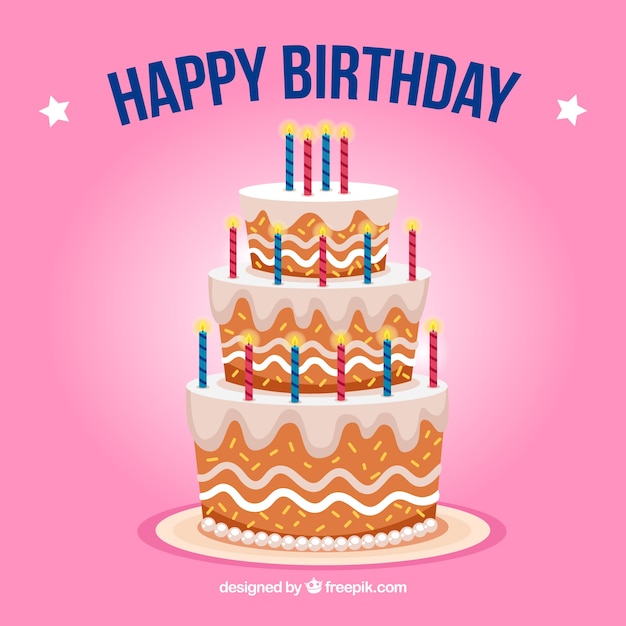 Composición adorable de cumpleaños con estilo moderno
