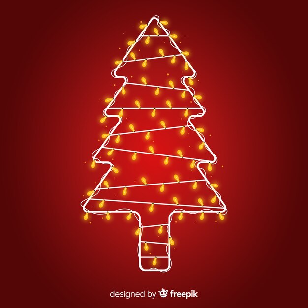 Composición adorable de navidad con diseño plano