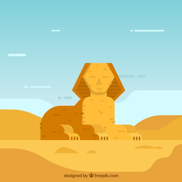 Composición del antiguo egipto con diseño plano