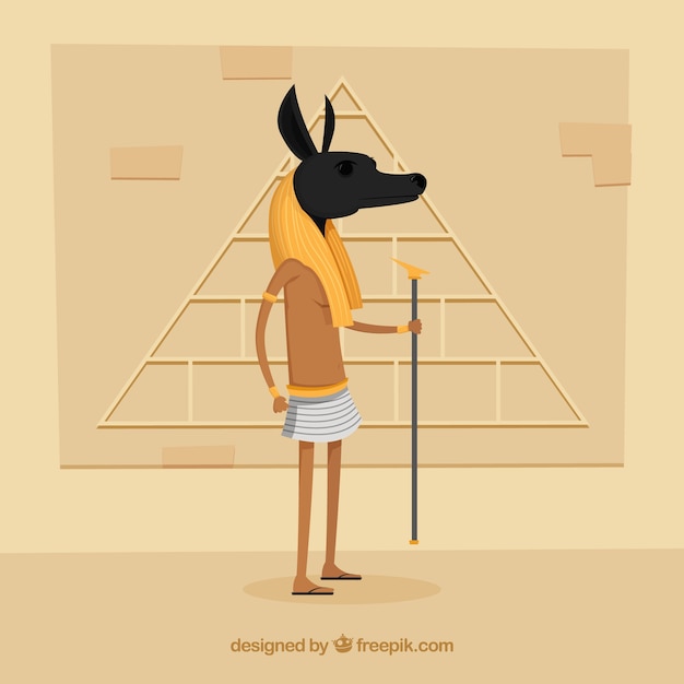 Vector gratuito composición del antiguo egipto con diseño plano