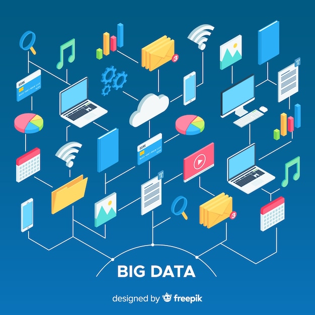 Composición de big data con vista isométrica