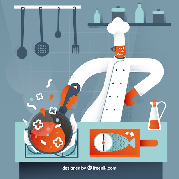 Composición de chef elegante