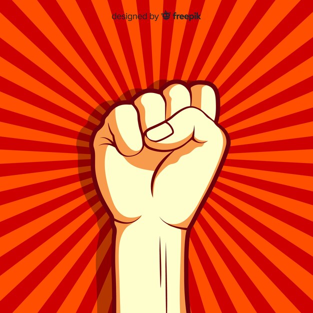 Composición clásica de revolución con diseño plano