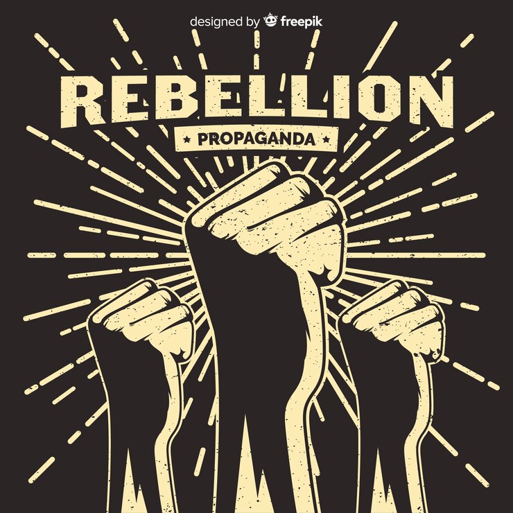 Vector gratuito composición clásica de revolución con estilo grunge