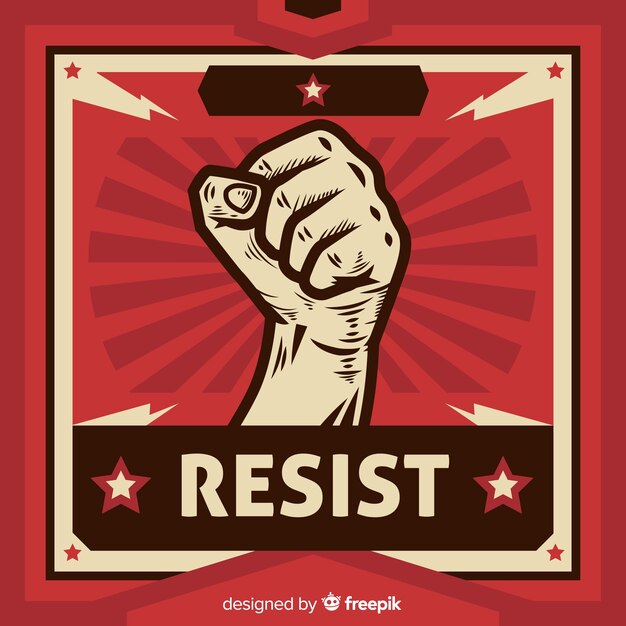 Composición clásica de revolución con estilo vintage