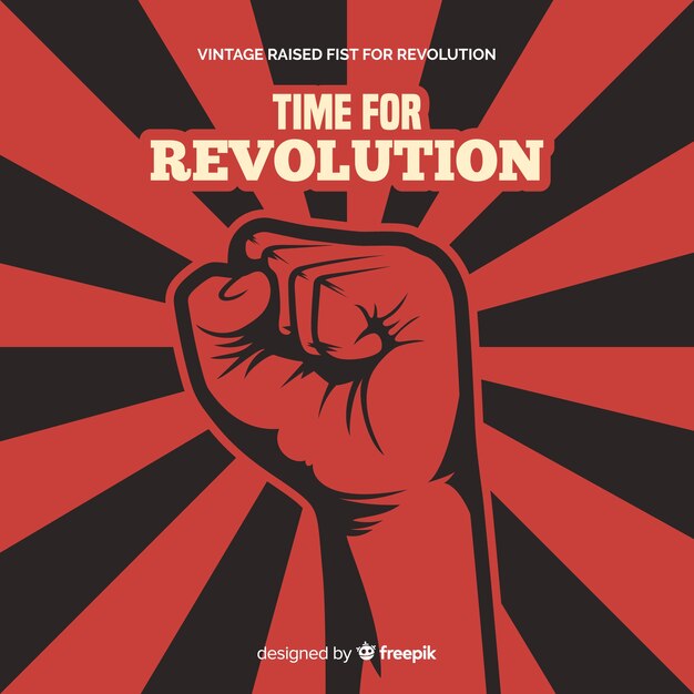 Composición clásica de revolución con estilo vintage