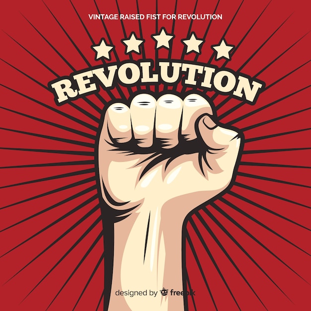 Composición clásica de revolución con estilo vintage