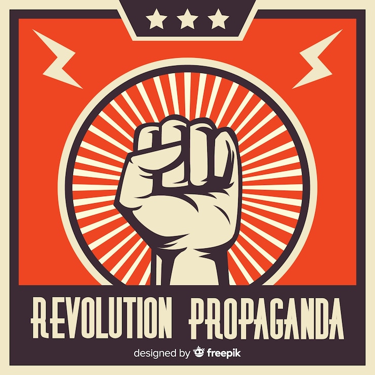 Vector gratuito composición clásica de revolución con puño en alto