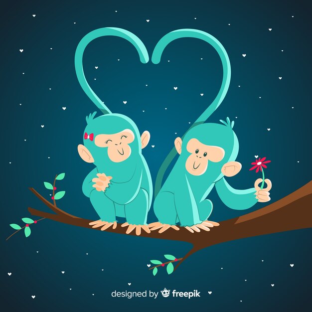 Composición colorida de amor con estilo moderno
