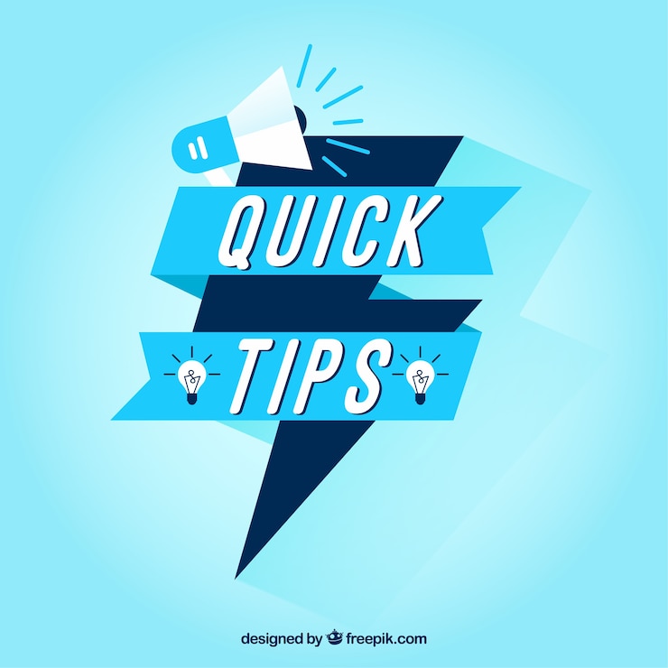 Vector gratuito composición de consejo rápido con diseño plano