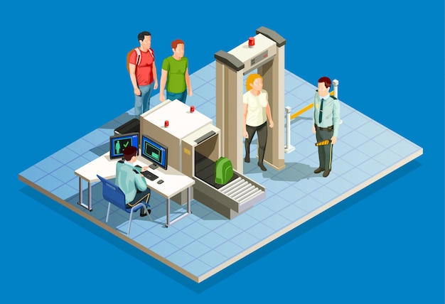 Composición de control de seguridad del aeropuerto