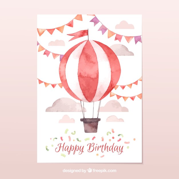 Composición de cumpleaños con diseño plano