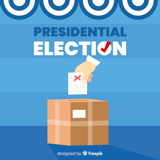 Composición de elecciones presidenciales con diseño plano