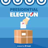 Vector gratuito composición de elecciones presidenciales con diseño plano