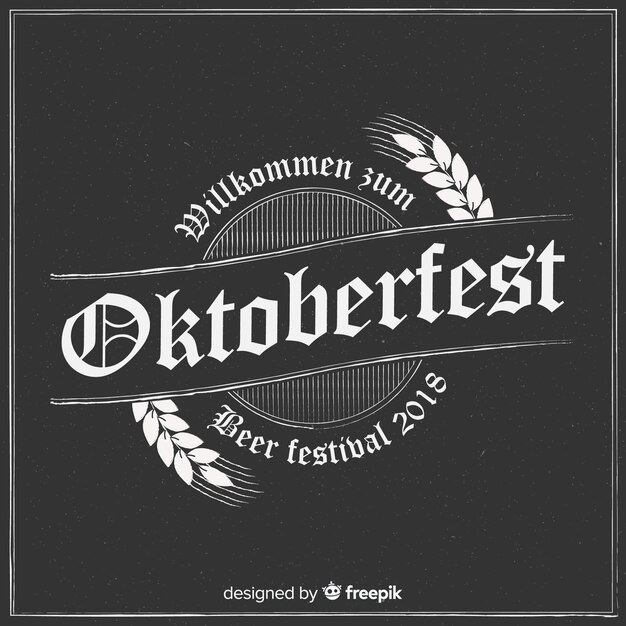 Composición elegante de oktoberfest con estilo de pizarra