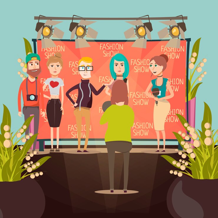 Vector gratuito composición de la entrevista de moda