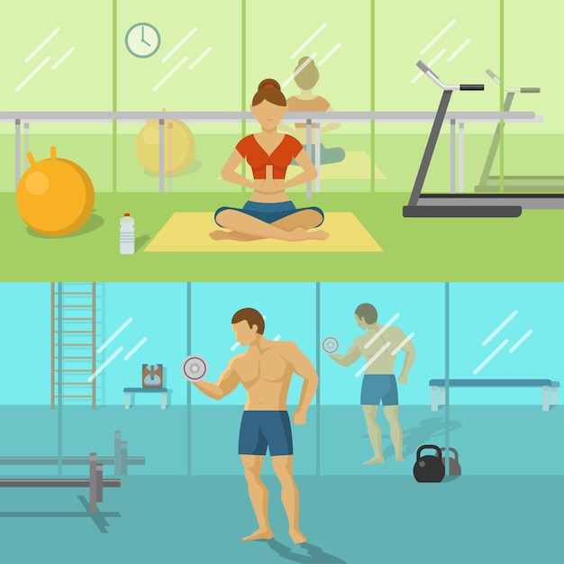 Composición de fitness para hombres y mujeres