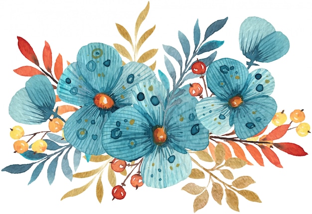 picture Flor Acuarela Png Azul imagenes de flores acuarela azul