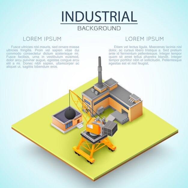Composición de fondo industrial con lugar para texto para presentaciones comerciales sobre la construcción