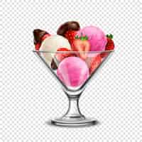 Vector gratuito composición de helado