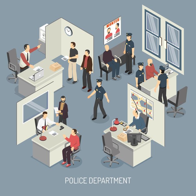 Composición Isométrica del Departamento de Policía