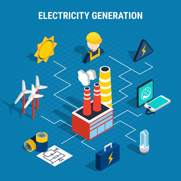 Composición isométrica de electricidad