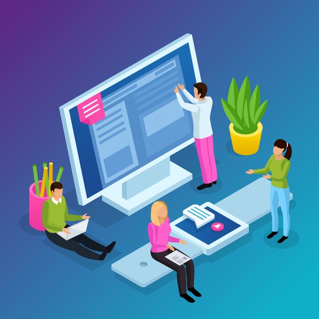 Composición isométrica de las interfaces del espacio de trabajo