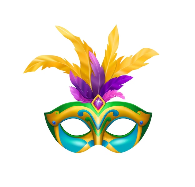 Una Máscara De Carnaval En Colores Bonitas Ilustraciones svg, vectoriales,  clip art vectorizado libre de derechos. Image 8838013