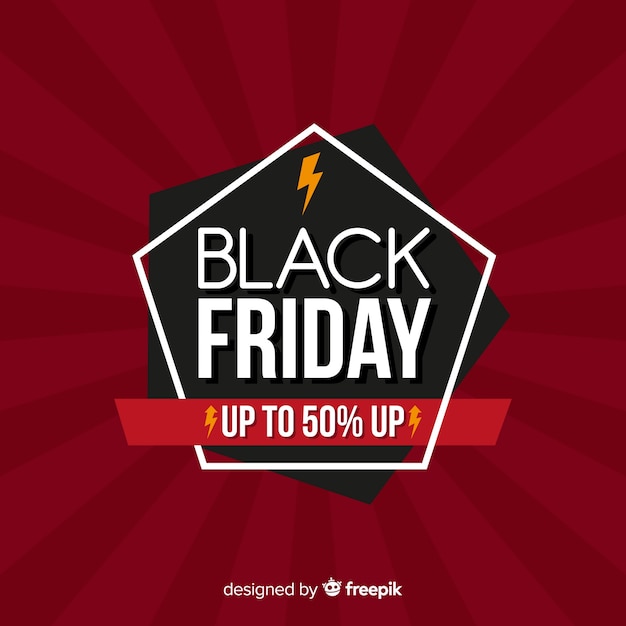 Vector gratuito composición moderna de black friday con diseño plano