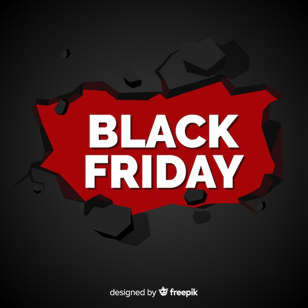 Vector gratuito composición moderna de black friday con diseño plano