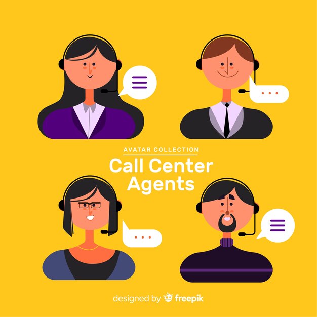 Composición moderna de call center
