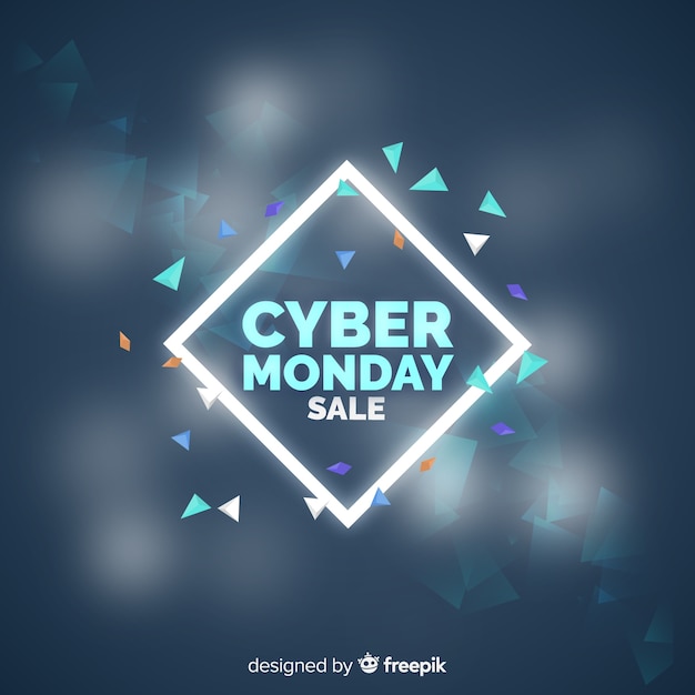 Composición moderna de cyber monday con diseño plano