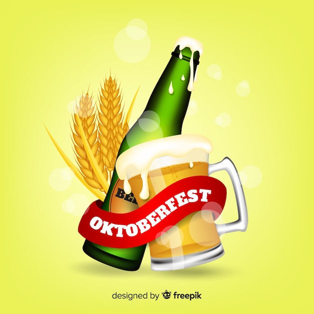 Composición moderna de oktoberfest con diseño realista