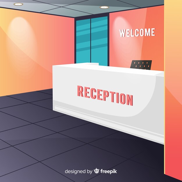 Composición moderna de recepción