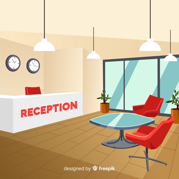 Composición moderna de recepción