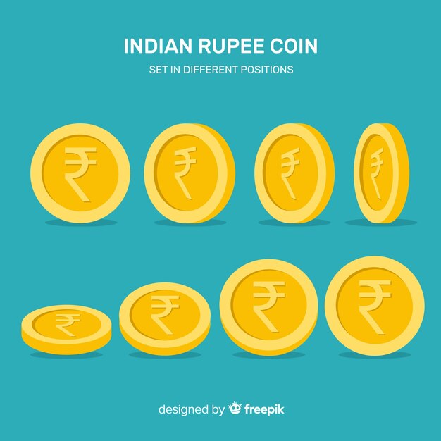 Composición moderna de rupias de la india