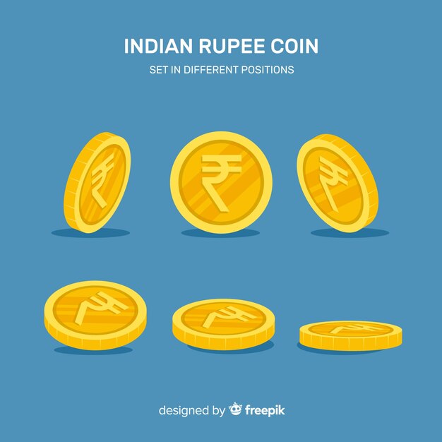 Composición moderna de rupias de la india