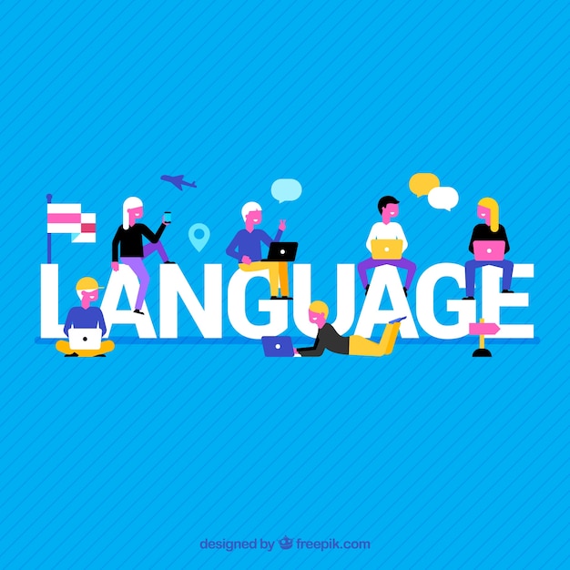Vector gratuito composición de palabras en distintos idiomas