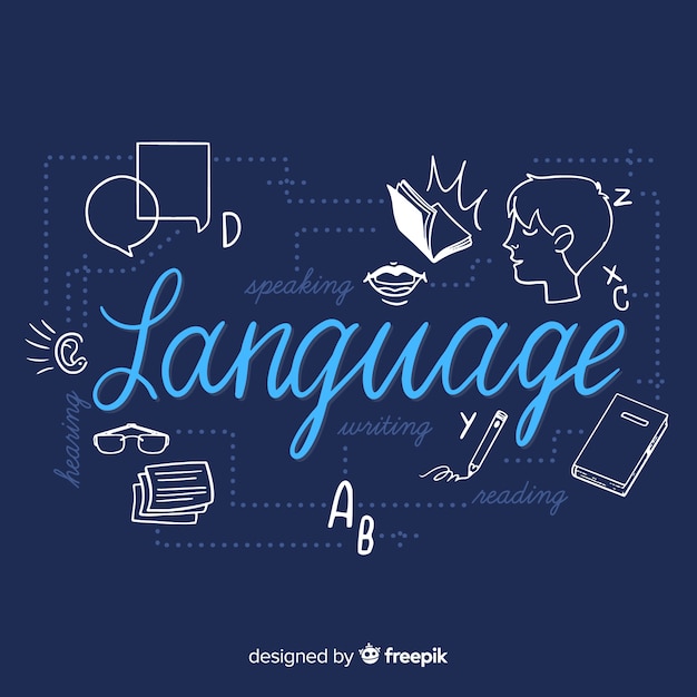 Vector gratuito composición de palabras en distintos idiomas