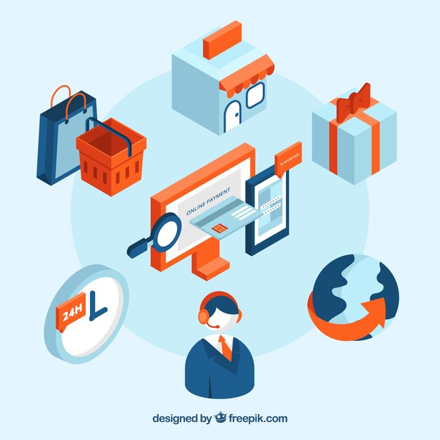 Composición plana de compra online