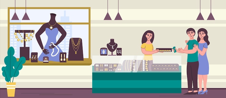 Vector gratuito composición plana de joyería