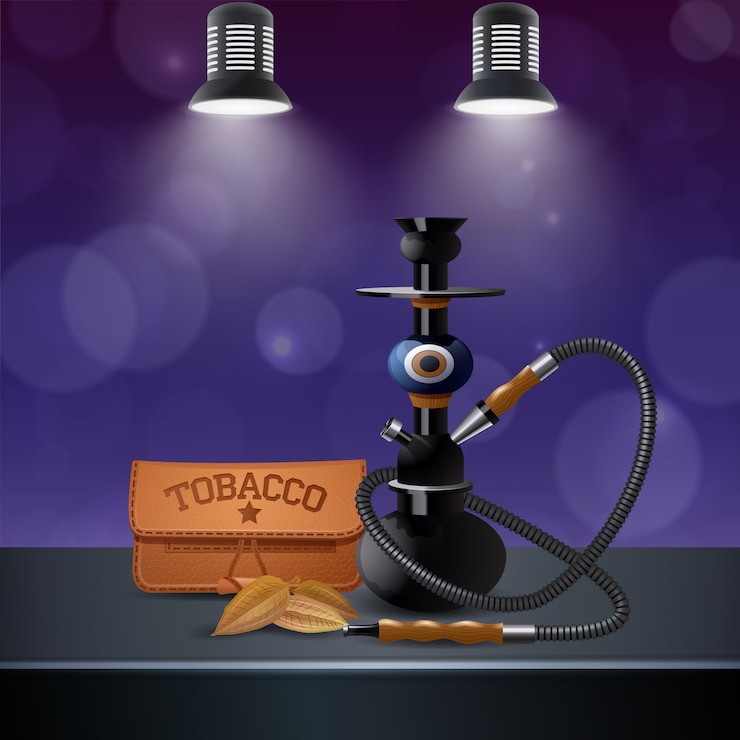 Vector gratuito composición realista de tabaco coloreado
